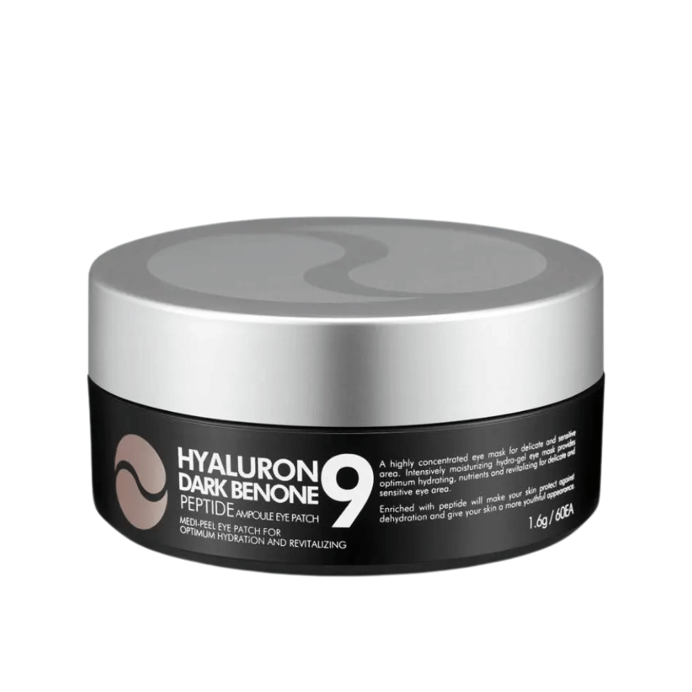Hyaluron Dark Benone Peptide 9 Ampoule Eye Patch – κορεατική μάσκα ματιών σε βάζο με πεπτίδια και υαλουρονικό οξύ για εντατική φροντίδα του ξηρού και κουρασμένου δέρματος γύρω από τα μάτια.