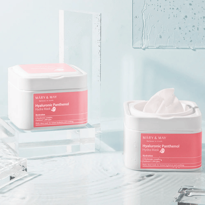 Mary & May Hyaluronic Panthenol Hydra Mask – εντατικά ενυδατική μάσκα προσώπου με υαλουρονικό οξύ και πανθενόλη για ξηρό και ευαίσθητο δέρμα