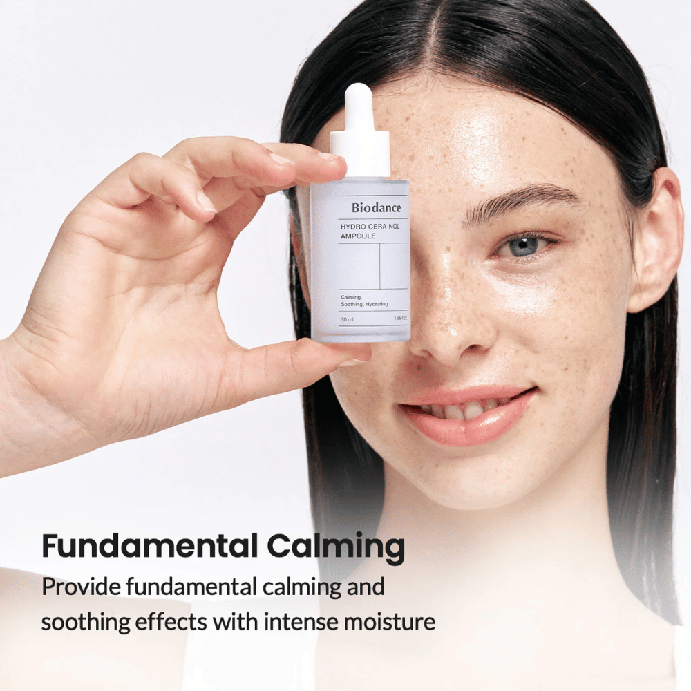 Biodance Hydro Cera-Nol Ampoule – Καταπραϋντική και εντατική ενυδάτωση.

💧 Βαθιά ενυδάτωση – Αποτρέπει την ξηρότητα και ενισχύει το φράγμα υγρασίας του δέρματος.
🌿 Καταπραϋντική επίδραση – Μειώνει τον ερεθισμό και την ερυθρότητα για ευαίσθητο δέρμα.
🛡️ Προστατεύει το δέρμα – Βελτιώνει την ελαστικότητα και ενισχύει το φράγμα του δέρματος.

Τέλειο για ισορροπημένο, ενυδατωμένο και λαμπερό δέρμα!
