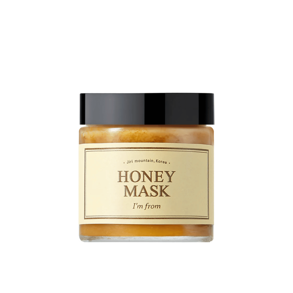  Ένα βάζο "I'm from Honey Mask", με φυσικό περιεχόμενο μελιού, σε λευκό φόντο.