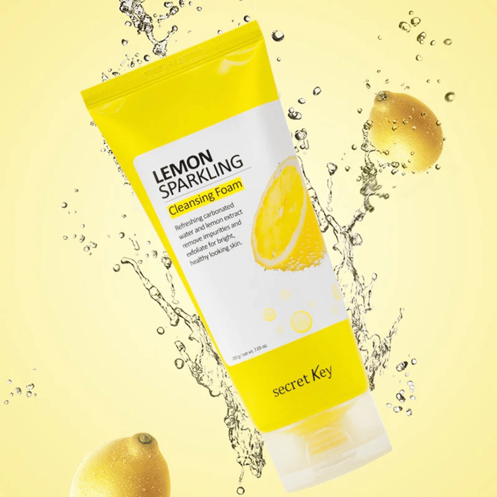 Lemon Sparkling Cleansing Foam από Secret Key – αναζωογονητικό αφρώδες καθαριστικό με εκχύλισμα λεμονιού που αφαιρεί τις ακαθαρσίες και προσφέρει καθαρότερο δέρμα.
