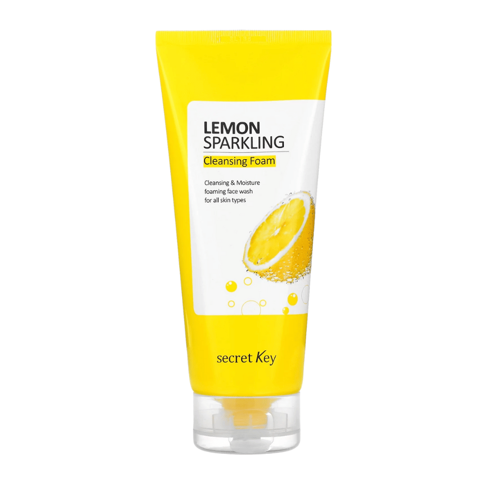 Secret Key Lemon Sparkling Cleansing Foam – ήπιο καθαριστικό προσώπου με λεμόνι και ανθρακούχο νερό για όλους τους τύπους δέρματος.