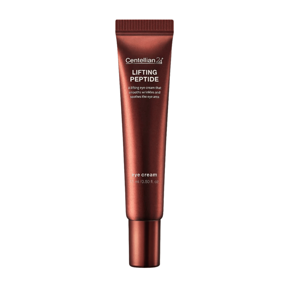 Centellian24 Lifting Peptide Eye Cream κρέμα ματιών – κορεατική αντιγηραντική κρέμα ματιών με πεπτίδια που βοηθά στην ενίσχυση του δερματικού φραγμού, την ενυδάτωση του δέρματος και τη μείωση των ορατών σημαδιών κόπωσης γύρω από τα μάτια.