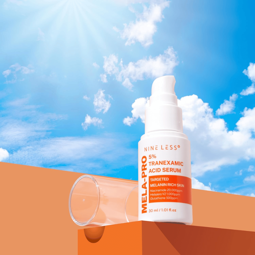 NINE LESS MELA-PRO 5% Tranexamic Acid Serum 30 ml, ενυδατικός ορός που μειώνει την υπερμελάγχρωση και προσφέρει ομοιόμορφο τόνο δέρματος.