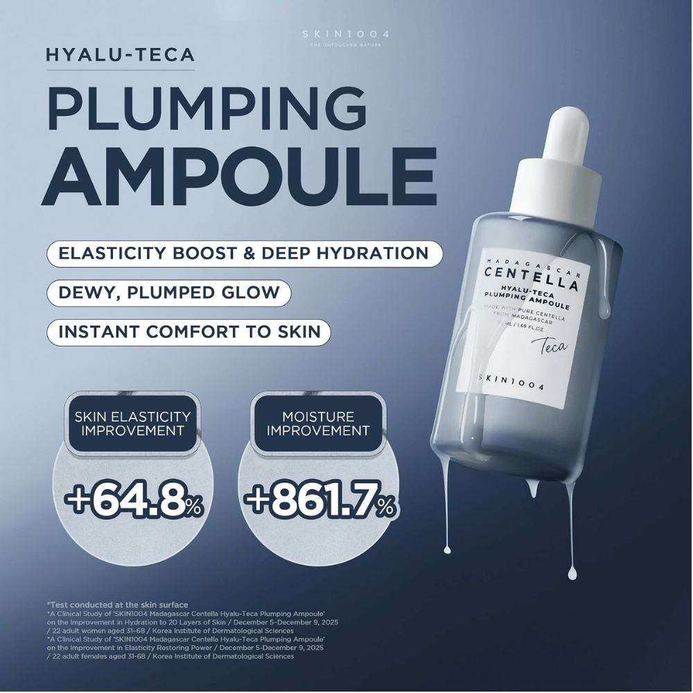 5. SKIN1004 Madagascar Centella Hyalu-Teca Plumping Ampoule – εντατική ενυδάτωση, λάμψη και βελτιωμένη ελαστικότητα του δέρματος