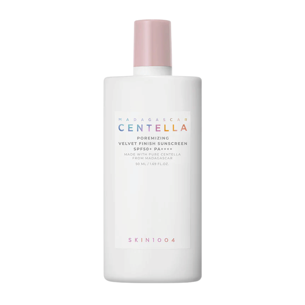 SKIN1004 Madagascar Centella Poremizing Velvet Finish Sunscreen SPF 50+ PA++++ – αντηλιακή κρέμα με Centella Asiatica από τη Μαδαγασκάρη που καταπραΰνει το δέρμα, μειώνει τη γυαλάδα και προσφέρει υψηλή ευρέος φάσματος προστασία UV.