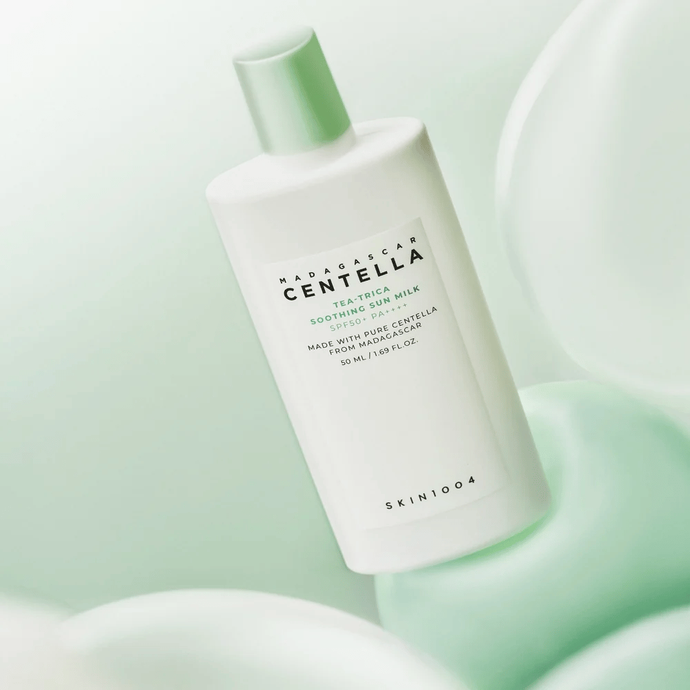 SKIN1004 Madagascar Centella Tea-Trica Soothing Sun Milk ελαφρύ αντηλιακό με SPF50+ PA++++ και καταπραϋντική Centella