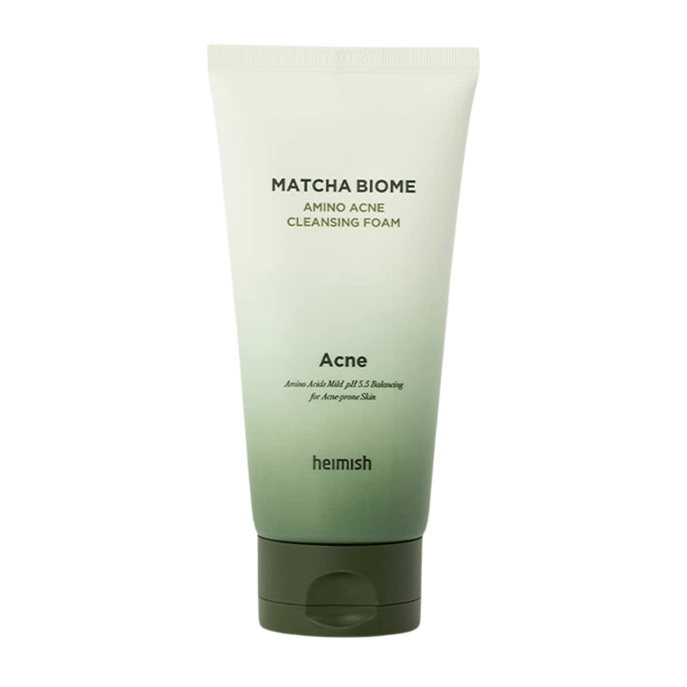 Heimish Matcha Biome Amino Acne Cleansing Foam – κορεάτικο καθαριστικό προσώπου για επιδερμίδα με τάση ακμής και ευαίσθητο δέρμα με matcha και αμινοξέα