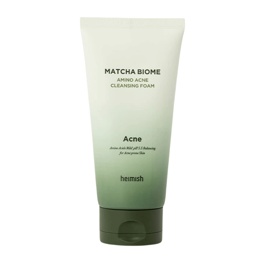 Heimish Matcha Biome Amino Acne Cleansing Foam – κορεάτικο καθαριστικό προσώπου για επιδερμίδα με τάση ακμής και ευαίσθητο δέρμα με matcha και αμινοξέα