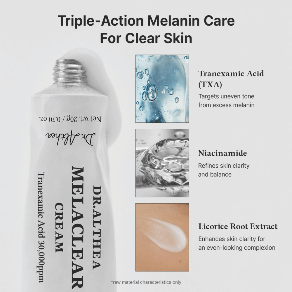 Dr. Althea Melaclear Cream με τρανεξαμικό οξύ, νιασιναμίδη και εκχύλισμα ρίζας γλυκόριζας
