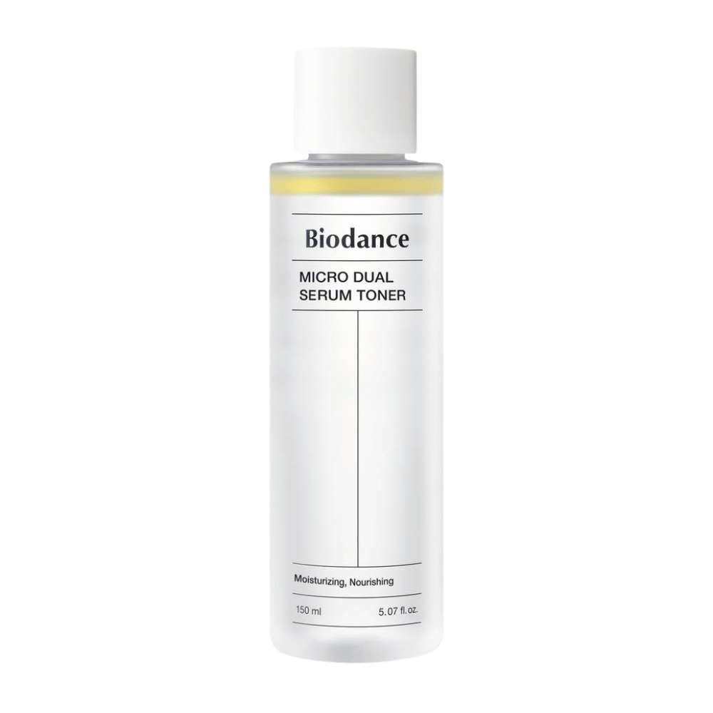 Biodance Micro Dual Serum Toner 150 ml – ενυδατική και θρεπτική κορεατική τονωτική λοσιόν με ορό δύο φάσεων για ενισχυμένο δερματικό φραγμό