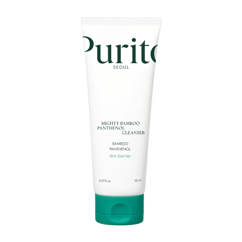 Purito Mighty Bamboo Panthenol Cleanser – ένα απαλό, βίγκαν καθαριστικό προσώπου με μπαμπού και πανθενόλη που ενισχύει τον δερματικό φραγμό και καθαρίζει χωρίς να ξηραίνει.