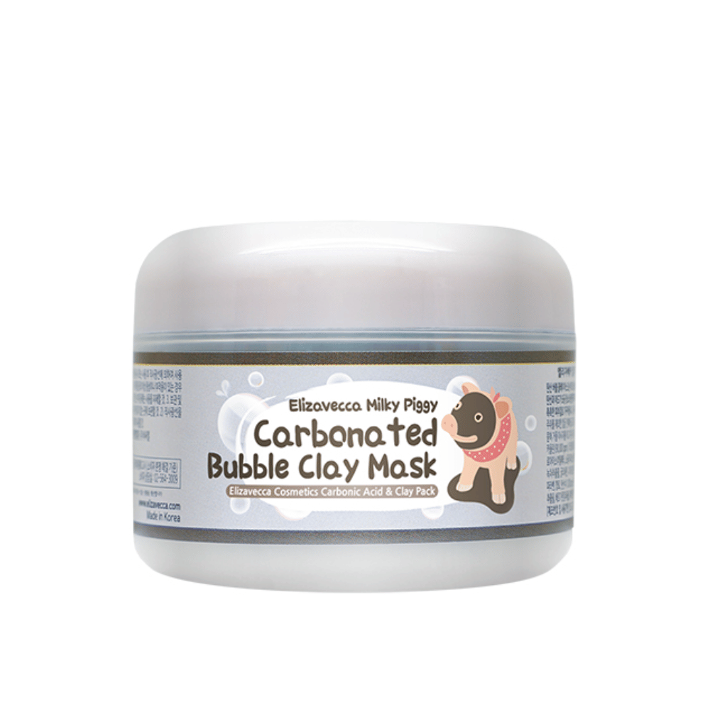 Elizavecca Milky Piggy Carbonated Bubble Clay Mask σε βάζο – ανθρακούχα μάσκα αργίλου που αφρίζει στο δέρμα και βοηθά στον καθαρισμό των πόρων σε βάθος.