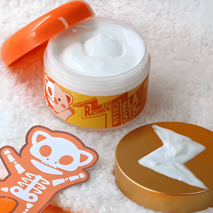 Elizavecca Milky Piggy EGF Elastic Retinol Cream – κορεατική κρέμα προσώπου με ρετινόλη και EGF που βοηθά στη βελτίωση της ελαστικότητας του δέρματος, στη μείωση των λεπτών γραμμών και στην παροχή ενυδατωμένου και λείου δέρματος.