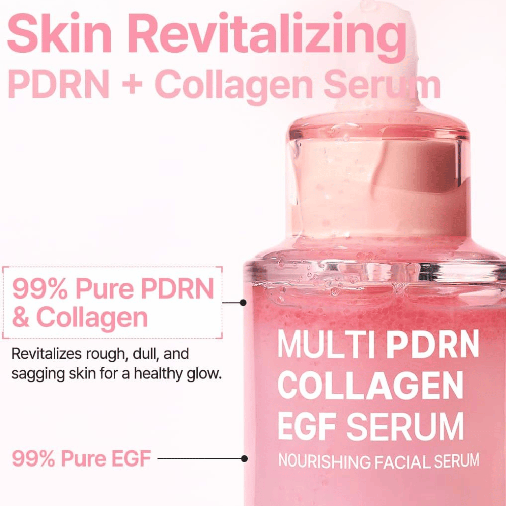 Purito Multi PDRN Collagen EGF Serum με PDRN, κολλαγόνο και EGF για λάμψη, ελαστικότητα και αναζωογονητική περιποίηση δέρματος.