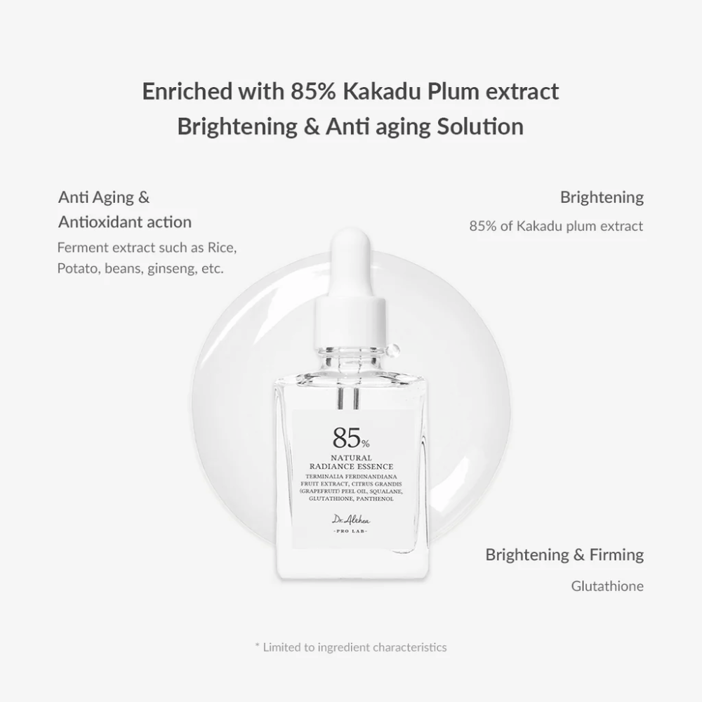 Dr. Althea Natural Radiance Essence με Kakadu Plum και αντιοξειδωτικά που βελτιώνουν την ελαστικότητα του δέρματος, μειώνουν τη χρωστική και προσφέρουν πιο σφιχτό δέρμα.