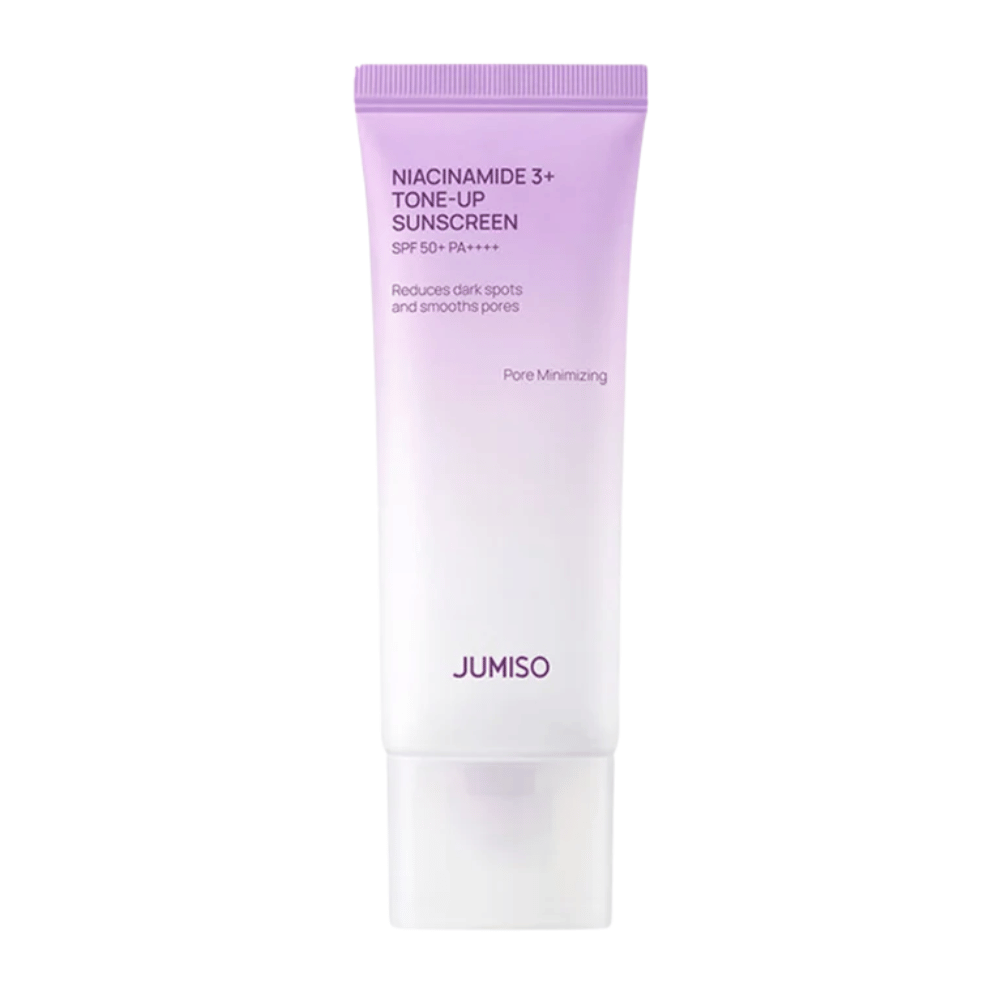 JUMISO Niacinamide 3+ Tone-Up Sunscreen SPF50+ PA++++ 50 ml – κορεατική αντηλιακή κρέμα με νιασιναμίδη για προστασία από την UV, ομοιόμορφο τόνο δέρματος και λάμψη.