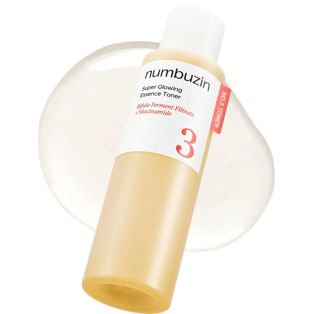 Εικόνα προϊόντος του Numbuzin No.3 Super Glowing Essence Toner με ελαφριά, καθαρή φόρμουλα που προσφέρει φυσική λάμψη.