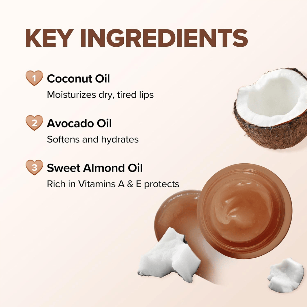 KLAVUU Nourishing Care Lip Sleeping Pack Coconut με λάδι καρύδας, έλαιο αβοκάντο και αμυγδαλέλαιο που ενυδατώνει, περιποιείται και προστατεύει τα ξηρά χείλη.