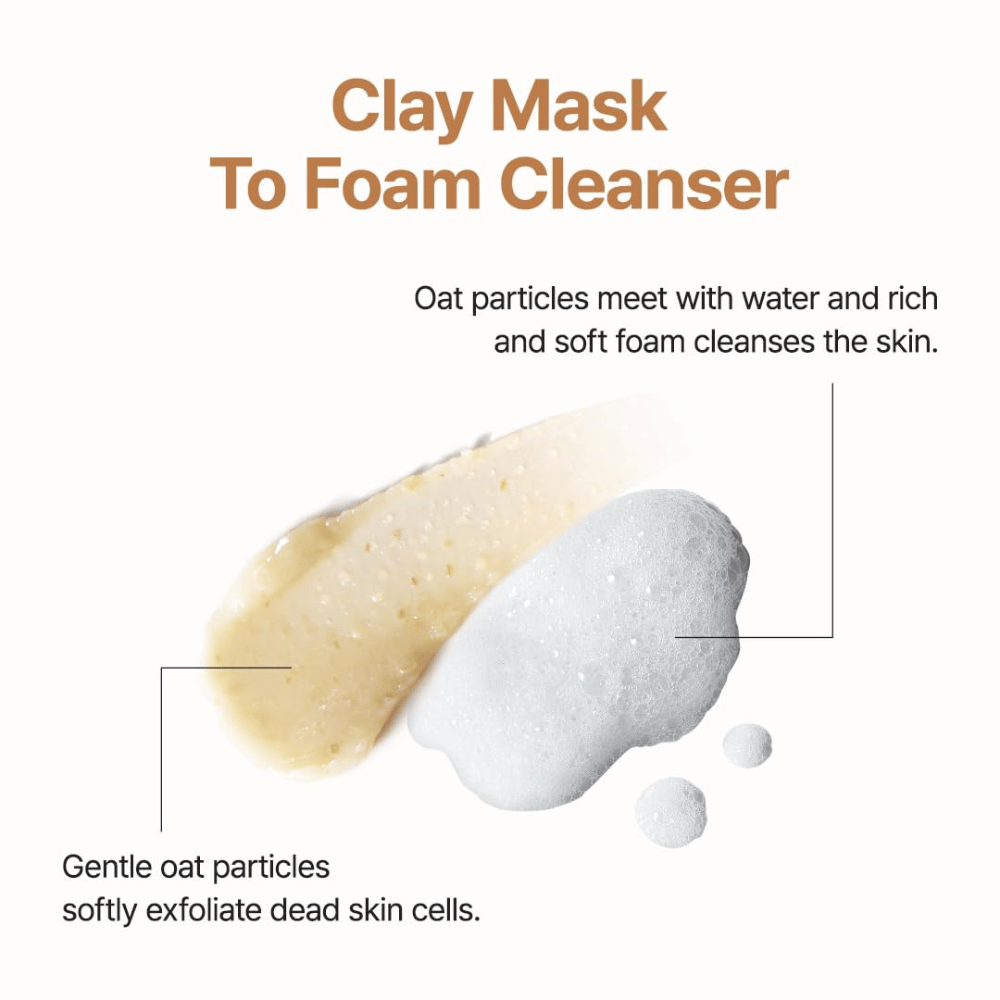 Purito SEOUL Oat In Gentle Exfoliating Face Cleanser – ήπιο απολεπιστικό καθαριστικό προσώπου με βρώμη που μετατρέπεται από κρέμα σε απαλό αφρό