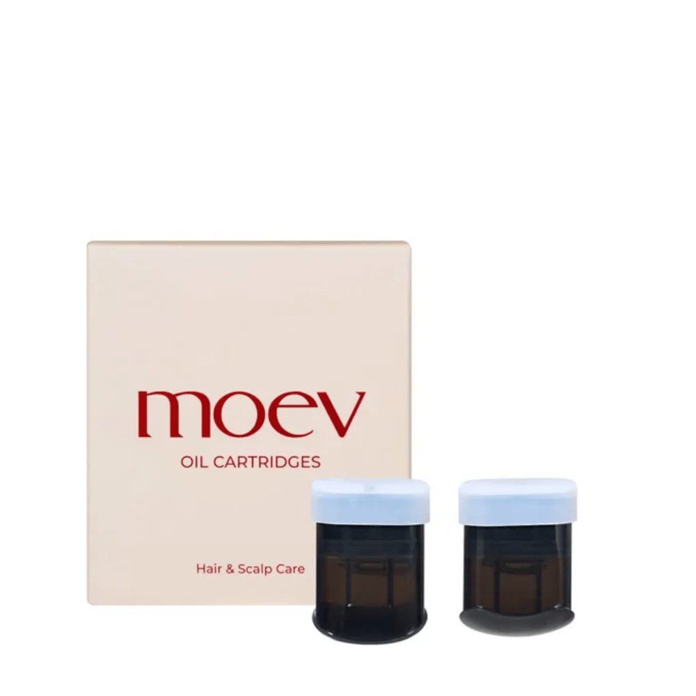 MOEV Oil Cartridges Set – ανταλλακτικά φυσίγγια για περιποίηση μαλλιών και τριχωτού της κεφαλής, εμπλουτισμένα με φυσικά έλαια και δραστικά συστατικά.