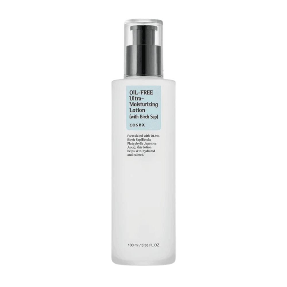 COSRX Oil-Free Ultra-Moisturizing Lotion with Birch Sap 100 ml χωρίς λάδι κρέμα προσώπου για ευαίσθητο, λιπαρό και επιρρεπές σε ακμή δέρμα