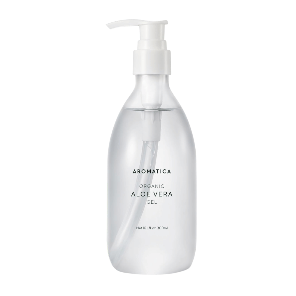 1. AROMATICA Organic Aloe Vera Gel 300 ml – εικόνα προϊόντος με φιάλη αντλίας