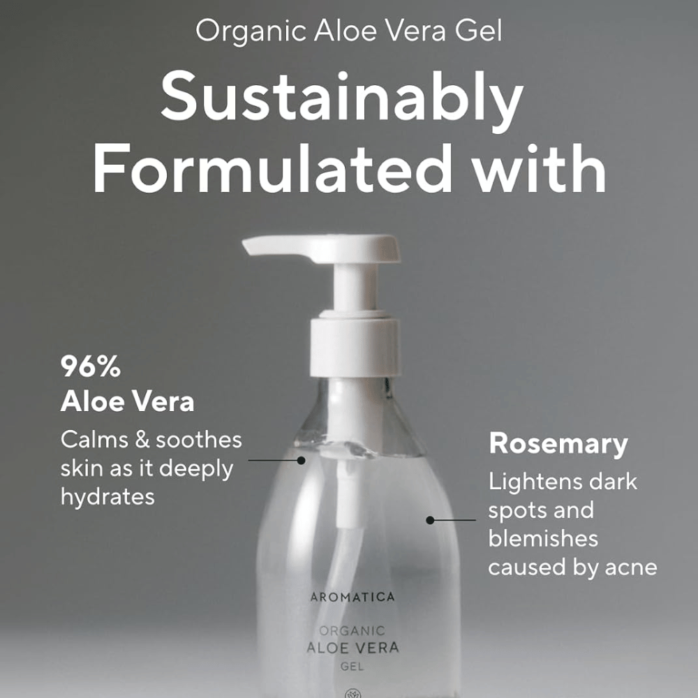 AROMATICA Organic Aloe Vera Gel – ενυδατικό τζελ με 96 % αλόη βέρα και δεντρολίβανο