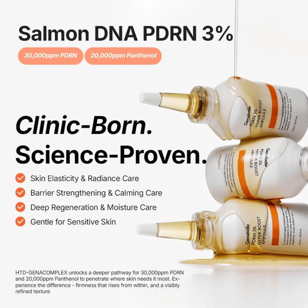 Genabelle PDRN 3% Hyper Boost Ampoule για πιο σφριγηλή επιδερμίδα και ενισχυμένο επιδερμικό φραγμό