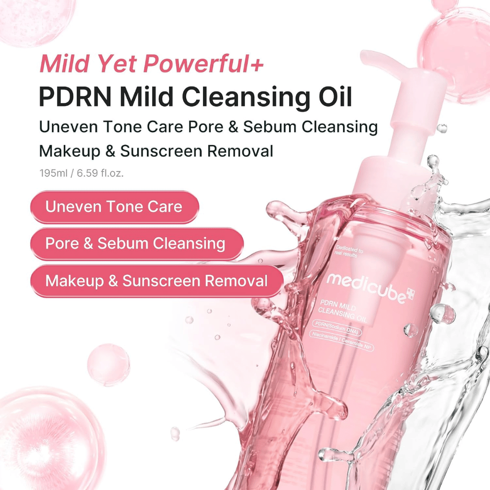 4. Medicube PDRN Mild Cleansing Oil – αφαιρεί μακιγιάζ, αντηλιακό, υπερβολικό σμήγμα και ακαθαρσίες