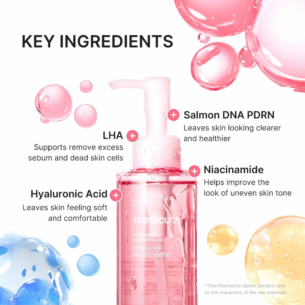 3. Medicube PDRN Mild Cleansing Oil – με PDRN, LHA, νιασιναμίδη και υαλουρονικό οξύ για καθαρισμό και περιποίηση της επιδερμίδας