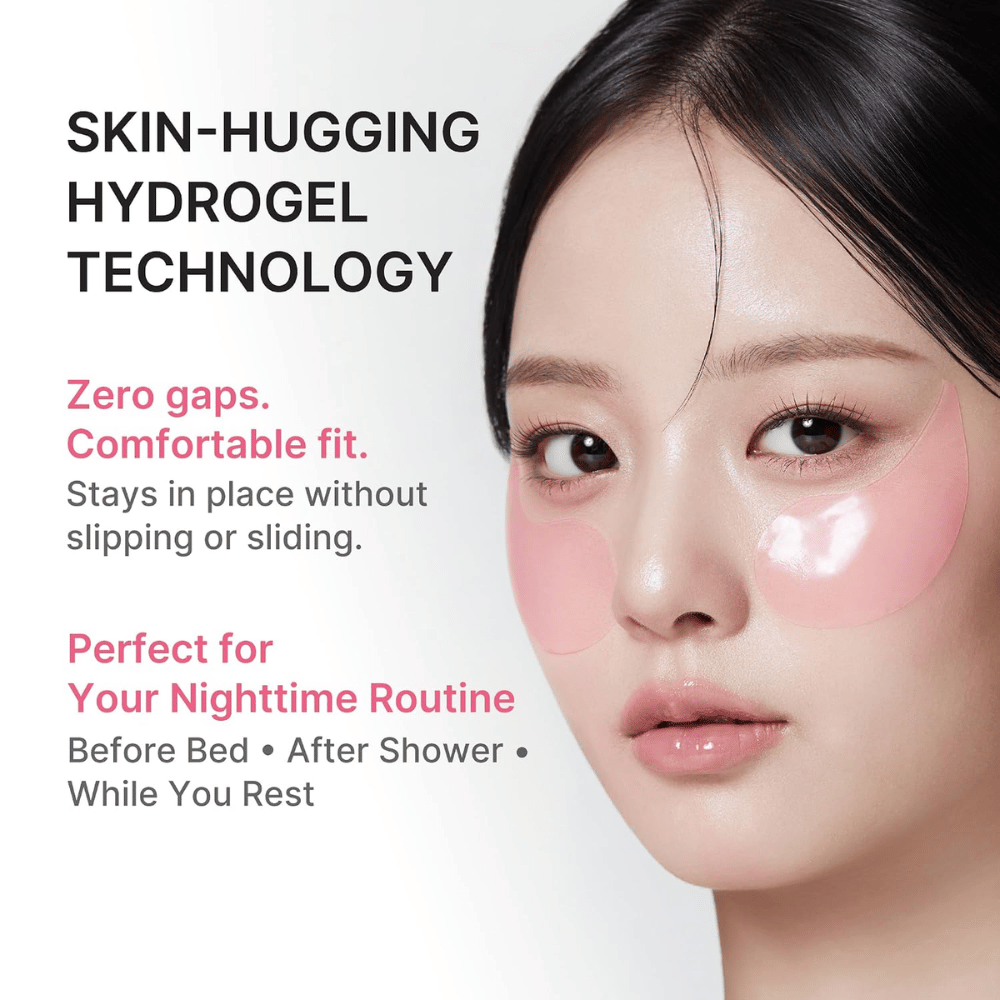 2. Medicube PDRN Pink Caffeine Collagen Eye Patch – ροζ επιθέματα ματιών υδρογέλης που εφαρμόζουν άνετα κάτω από τα μάτια