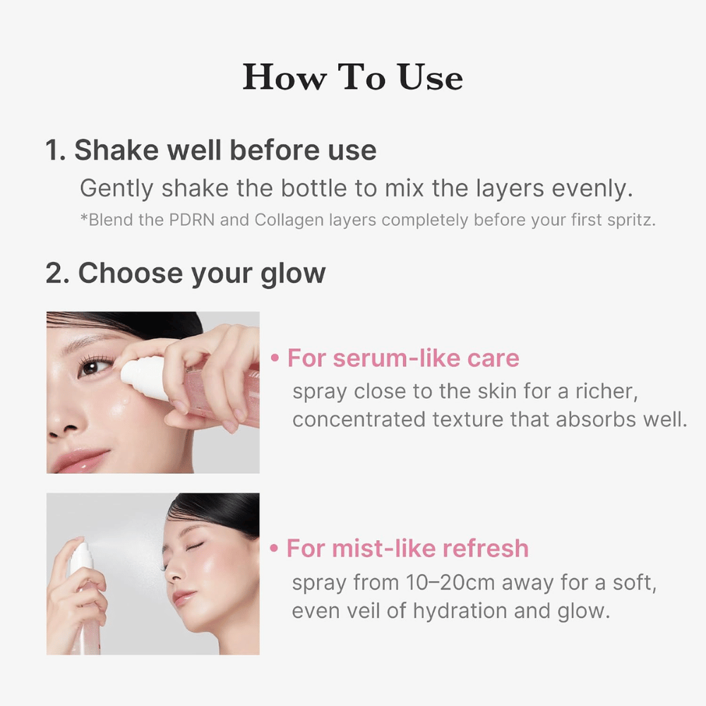 2. Medicube PDRN Pink Collagen Glow Jelly Mist Serum – χρήση ως ενυδατικό mist προσώπου ή συμπυκνωμένος ορός