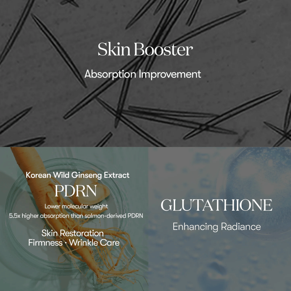 VT Cosmetics PDRN Reedle Shot 100 skin booster με ginseng PDRN και glutathione που ενισχύει τον επιδερμικό φραγμό και προσφέρει αυξημένη λάμψη και ελαστικότητα