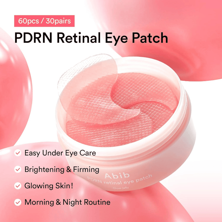 Abib PDRN Retinal Eye Patch Glow Jelly 60 επιθέματα για ενυδάτωση, σύσφιξη και λάμψη – ιδανικά για πρωινή και βραδινή ρουτίνα.