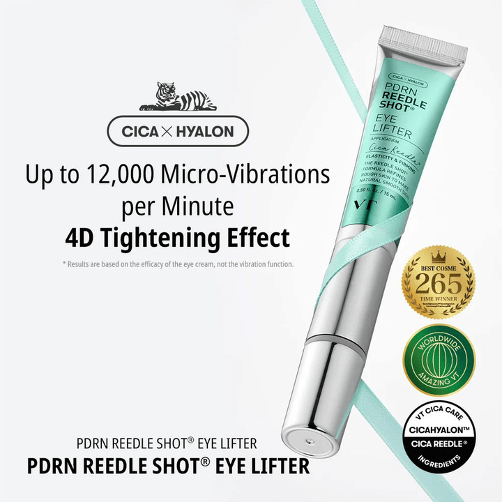 Κρέμα ματιών από την VT Cosmetics με PDRN και micro-vibration που μειώνει τις λεπτές γραμμές, ενυδατώνει σε βάθος και προσφέρει πιο σφριγηλή επιδερμίδα γύρω από την περιοχή των ματιών