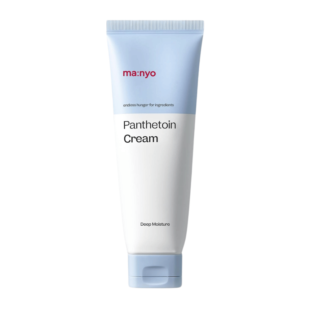 4. Ma:nyo Panthetoin Cream – ενυδατική κρέμα προσώπου σε λευκό και ανοιχτό μπλε σωληνάριο με το κείμενο Deep Moisture σε λευκό φόντο