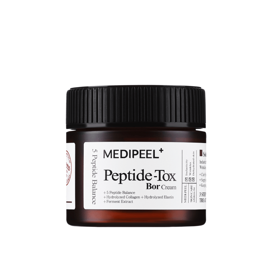 MEDI-PEEL Peptide-Tox Bor Cream produktbild – κορεάτικη κρέμα προσώπου με πεπτίδια που καταπολεμούν τη χαλάρωση του δέρματος, βελτιώνουν τη σφριγηλότητα και παρέχουν μακροχρόνια ενυδάτωση.