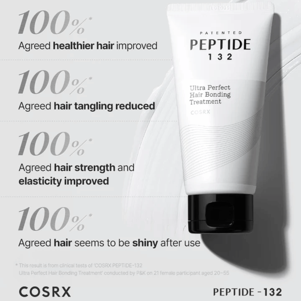 COSRX Peptide 132 Treatment – 100% βιώνουν πιο δυνατά, πιο απαλά και πιο λαμπερά μαλλιά μετά τη χρήση.