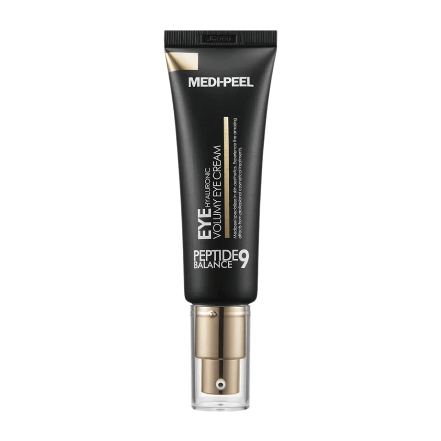 MEDI-PEEL Peptide 9 Hyaluronic Volumy Eye Cream produktbild – κορεάτικη κρέμα ματιών που ενυδατώνει σε βάθος, ενισχύει το φράγμα του δέρματος και προσφέρει πιο σφριγηλή επιδερμίδα γύρω από την περιοχή των ματιών.