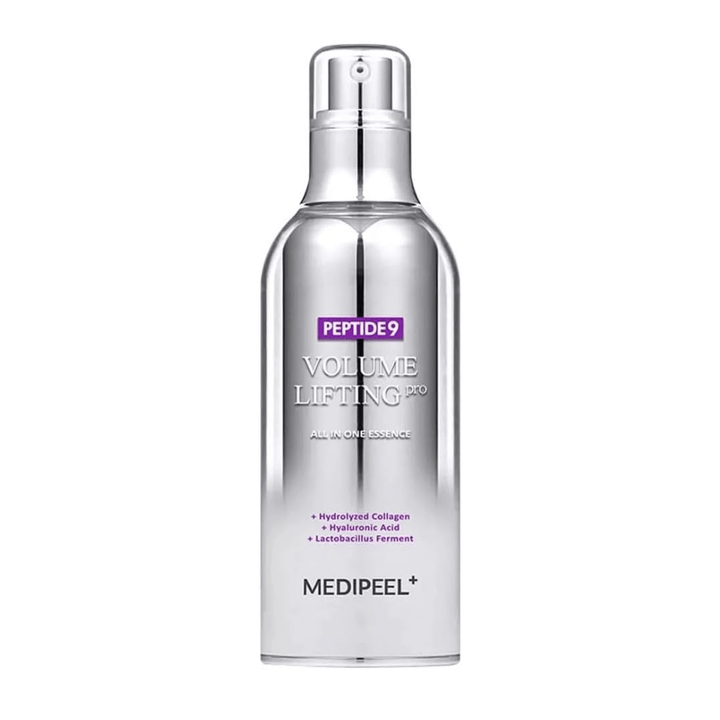 Medi-Peel Peptide 9 Volume Lifting All In One Essence Pro essence – κορεατική αντιγηραντική ουσία με πεπτίδια, κολλαγόνο και υαλουρονικό οξύ που βοηθά στην ενυδάτωση και προσφέρει πιο σφριγηλή επιδερμίδα.