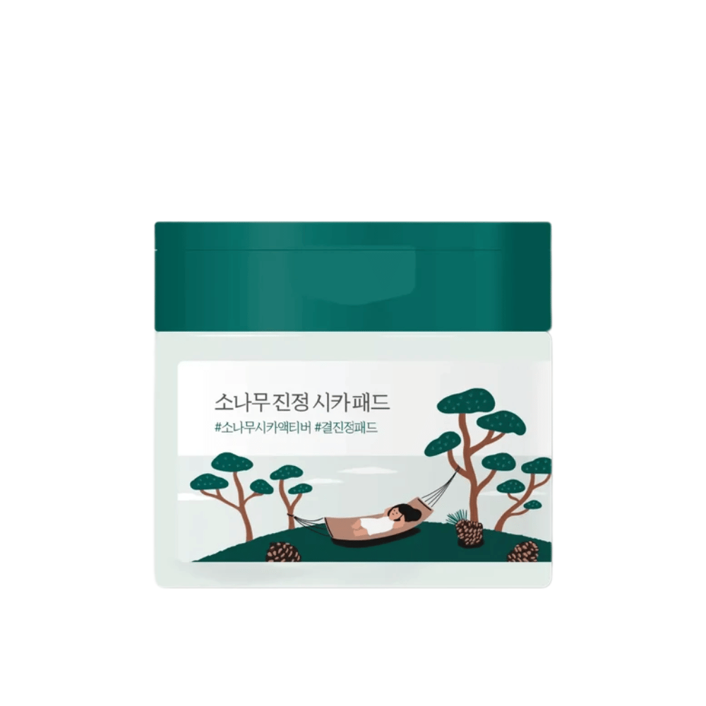 ROUND LAB Pine Calming Cica Pad – εικόνα προϊόντος με καταπραϋντικά κορεάτικα toner pads