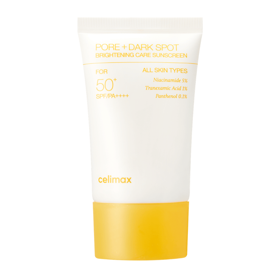 Celimax Pore+Dark Spot Brightening Care Sunscreen SPF50+ PA++++ – ελαφριά κορεατική αντηλιακή κρέμα με νιασιναμίδη και τρανεξαμικό οξύ για πιο καθαρό και ομοιόμορφο δέρμα