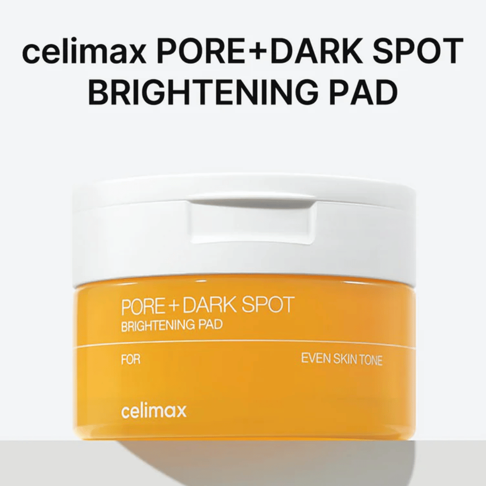 Celimax Pore + Dark Spot Brightening Pad – pads περιποίησης δέρματος που μειώνουν τις σκούρες κηλίδες, καθαρίζουν τους πόρους και προσφέρουν ομοιόμορφο τόνο δέρματος.