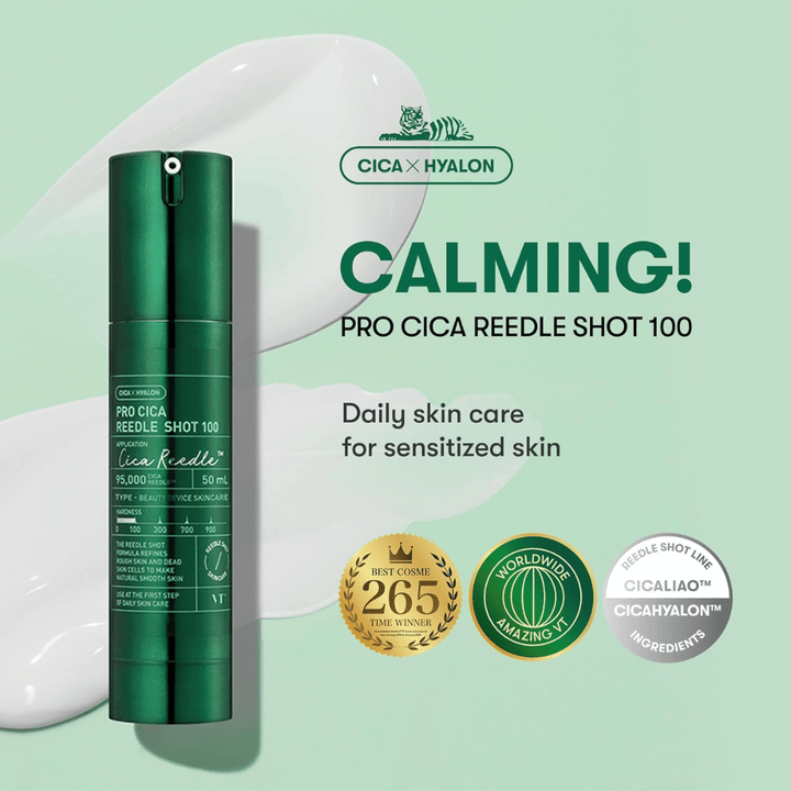 VT Cosmetics Pro Cica Reedle Shot 100 – καταπραϋντικός καθημερινός ορός για ευαίσθητο δέρμα με τεχνολογία CICA Hyalon και ενυδατική δράση