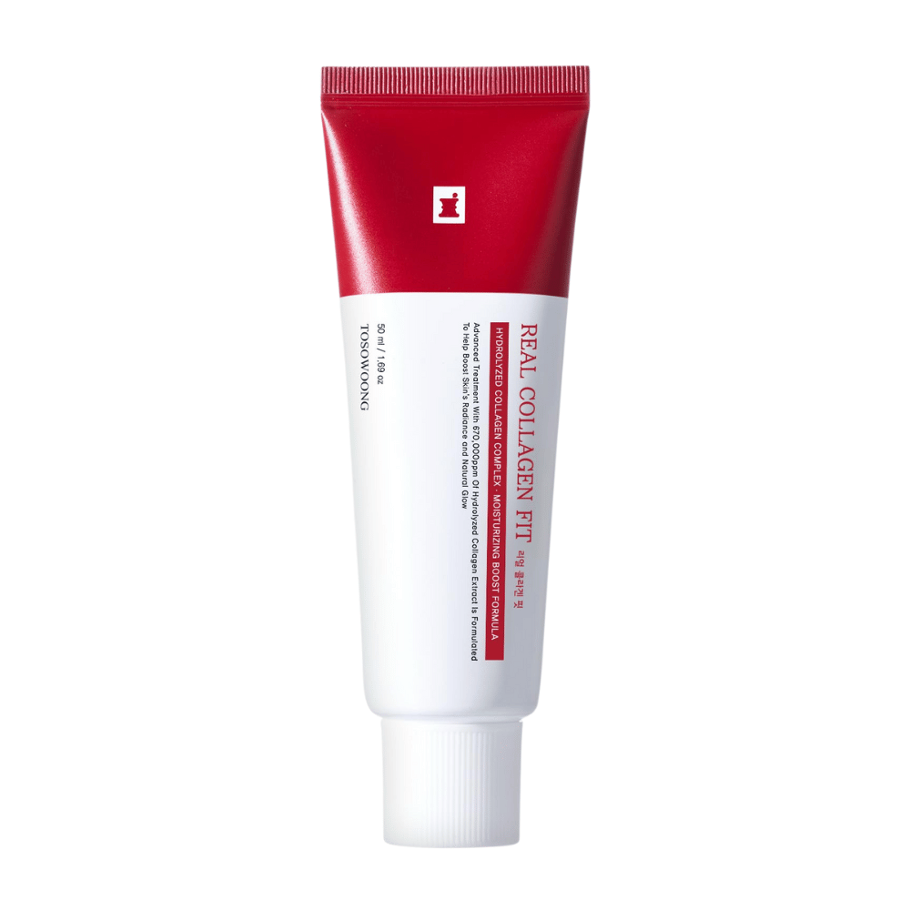 Tosowoong Real Collagen Fit είναι μια αποτελεσματική ενυδατική κρέμα με υδρολυμένο κολλαγόνο που ενισχύει την ελαστικότητα του δέρματος και ενυδατώνει σε βάθος. Ιδανική για να δώσει στο δέρμα μια φυσική λάμψη και να προστατεύσει το φράγμα του. Κατάλληλη για όλους τους τύπους δέρματος για καθημερινή χρήση.