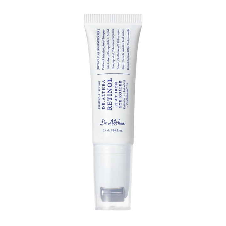 Dr. Althea Retinol Flat Iron Eye Roller – ορός ματιών με ρετινόλη και απλικατέρ ρόλερ που μειώνει τις ρυτίδες, τους μαύρους κύκλους και την κουρασμένη επιδερμίδα.