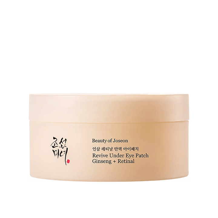 Beauty of Joseon Revive Under Eye Patch Ginseng + Retinal  σε δοχείο, κορεατικά patches ματιών που βοηθούν στη μείωση λεπτών γραμμών, μαύρων κύκλων και ξηρότητας γύρω από τα μάτια.