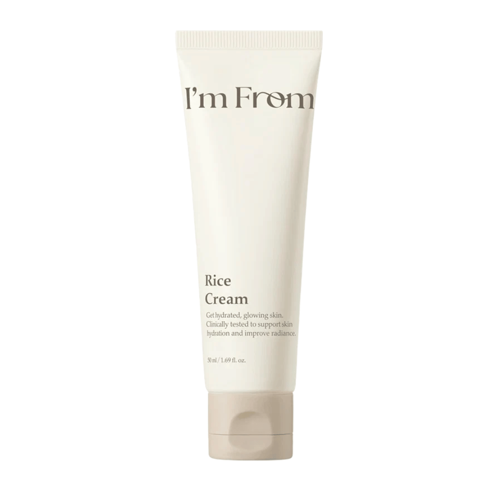 I'm From Rice Cream ενυδατική κρέμα προσώπου 50 ml με εκχύλισμα ρυζιού για λάμψη και ισχυρό δερματικό φραγμό