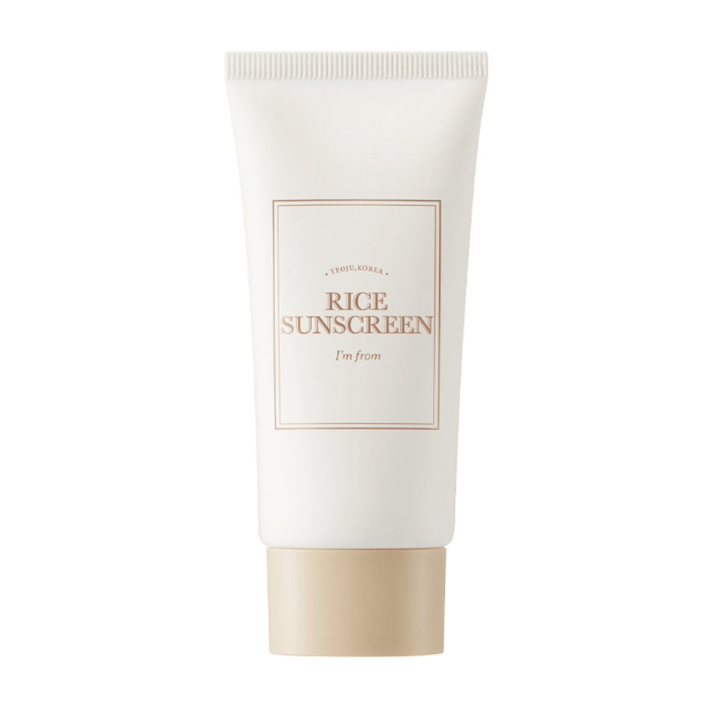 Σωλήνας με "I'm from" Rice Sunscreen SPF50+ PA++++, αντηλιακή κρέμα με εκχύλισμα ρυζιού.